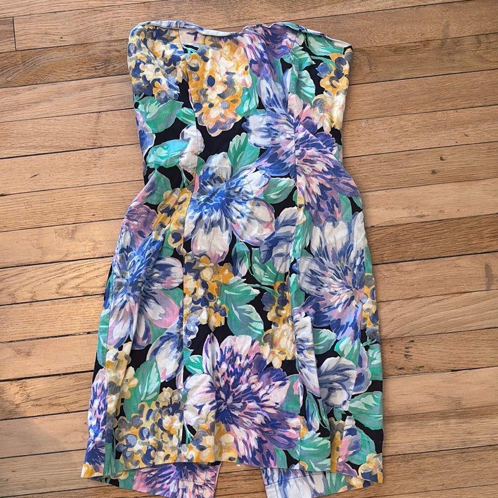 Vintage Moda INTL Strapless Floral Dress – Size 4